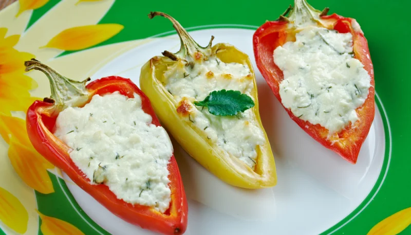 Poivrons farcis à la faisselle