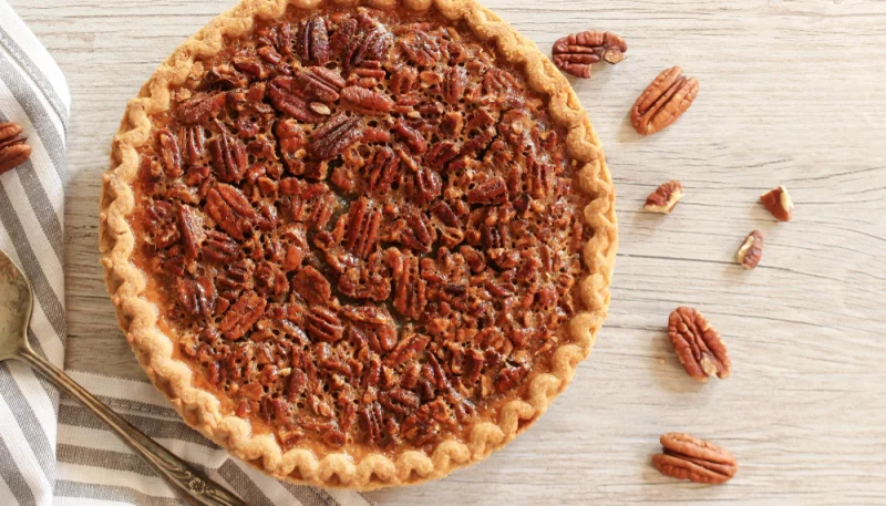 Tarte aux noix de pécan et caramel