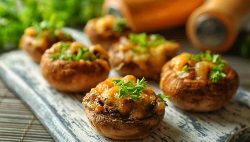 Champignons farcis à la viande