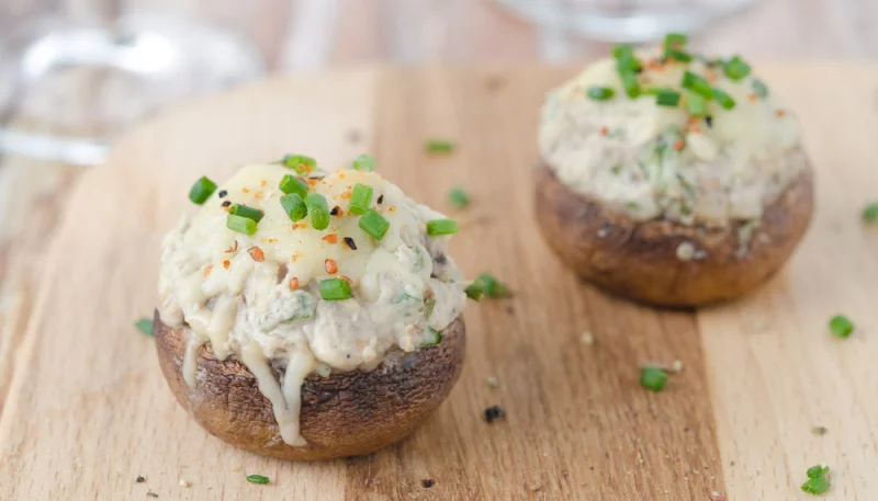 Champignons farcis au fromage frais
