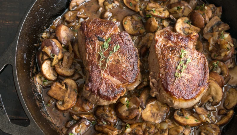 Filet mignon aux champignons