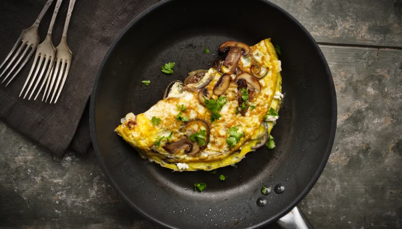 Omelette aux morilles séchées