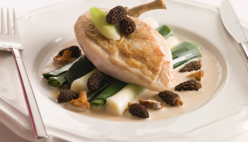 Suprêmes de pintade aux morilles