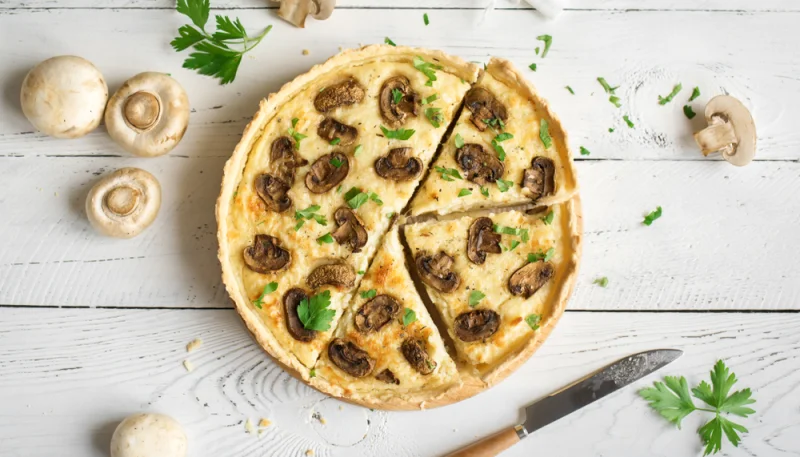 Tarte aux champignons de Paris