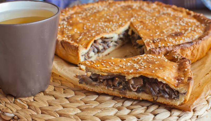 Tourte aux champignons de paris