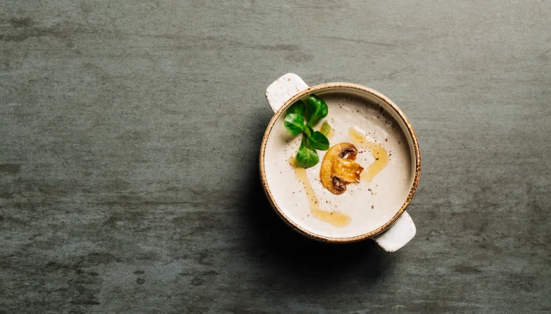 Velouté de cèpes et pomme de terre