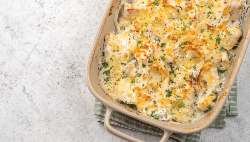 Gratin de chou-fleur aux lardons