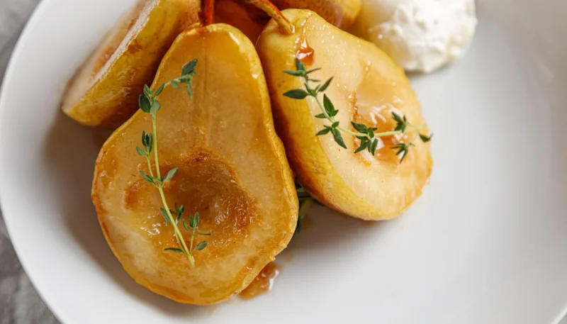Poires caramélisées au beurre salé