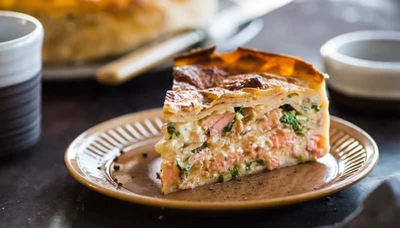 Tourte au poisson et aux épinards