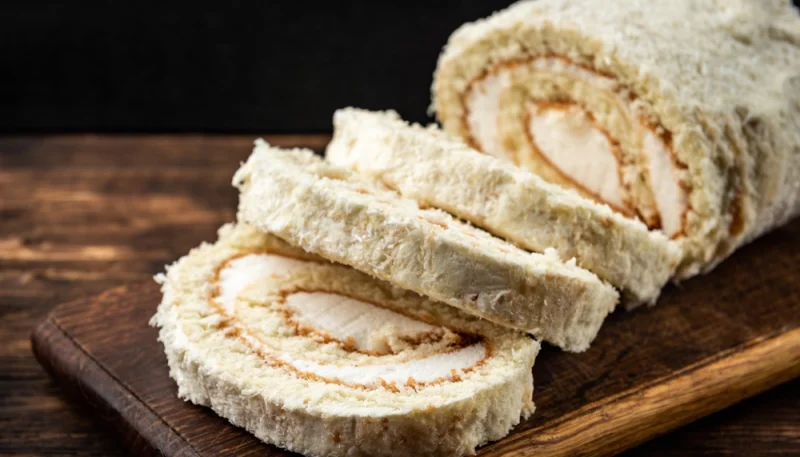 Gâteau roulé à la crème de coco