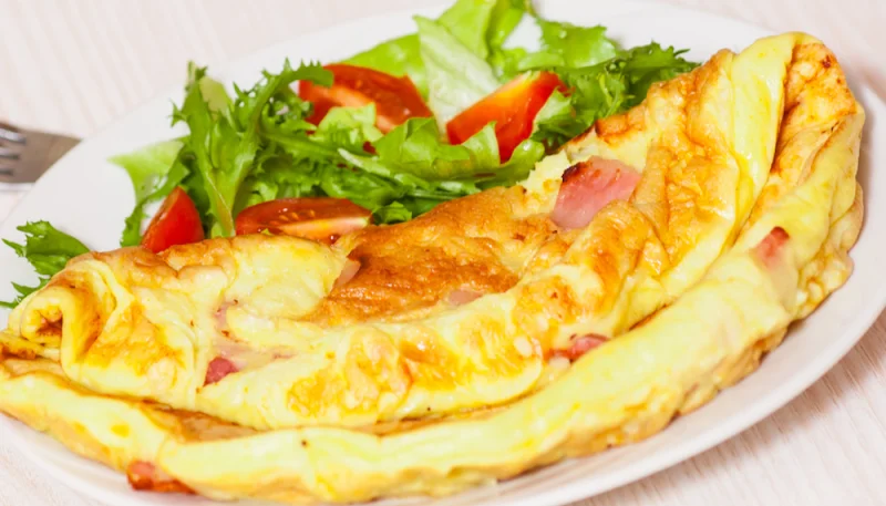 Omelette au jambon