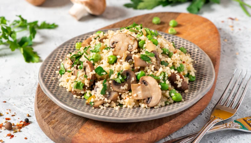 Couscous aux champignons de Paris