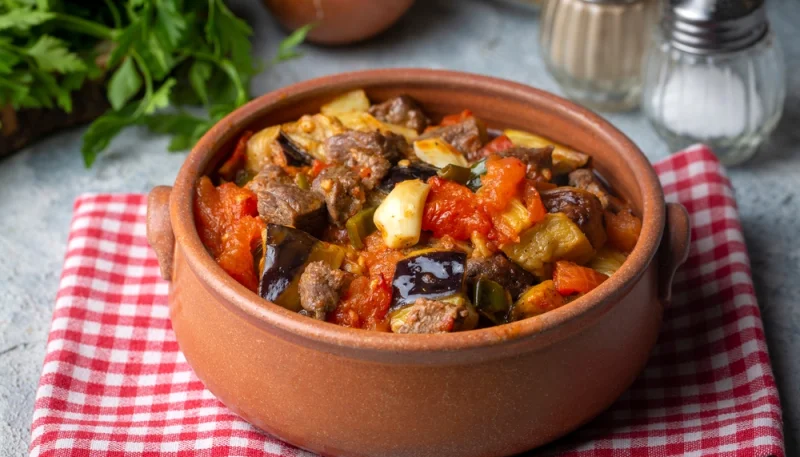 Ragoût de porc et aubergines