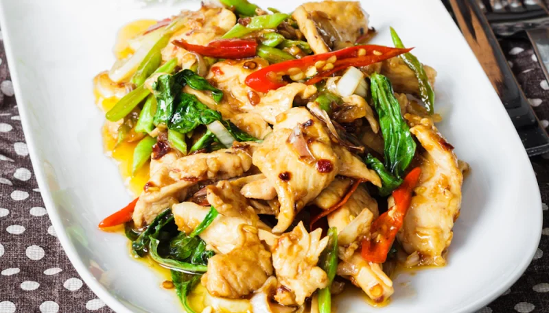Émincé de poulet aux légumes