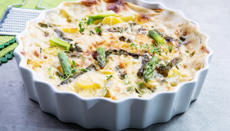 Gratin d'asperges et pommes de terre