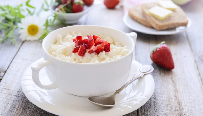 Riz au lait à la fraise