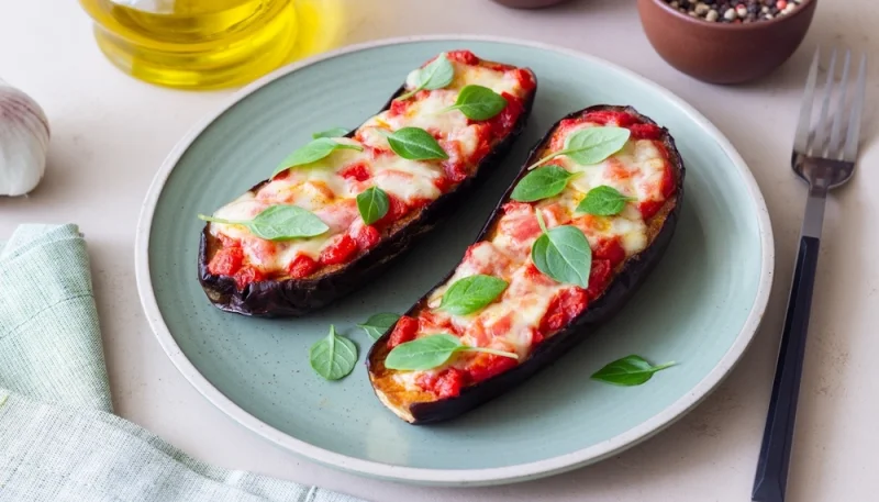 Aubergine au four mozzarella