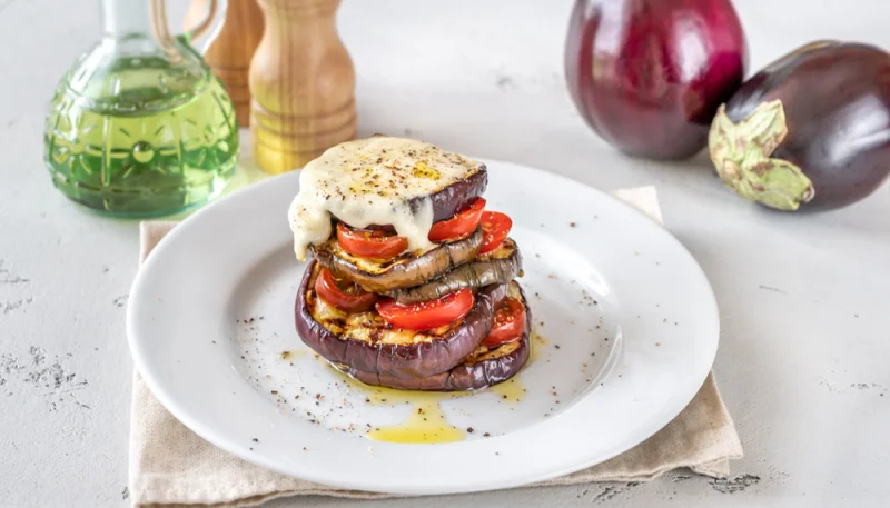 Aubergine tomate mozzarella