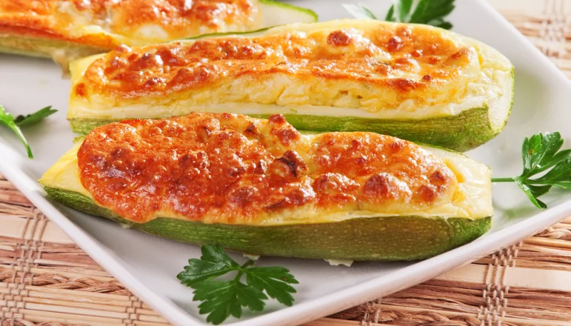 Courgettes farcies à la ricotta