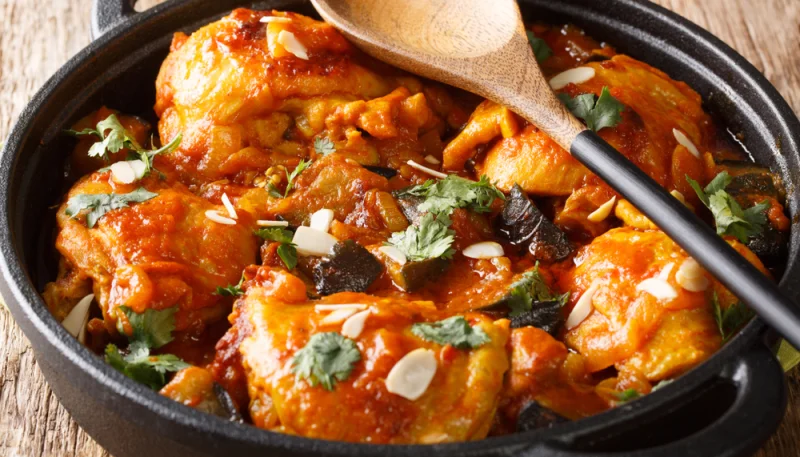 Poulet aux aubergines