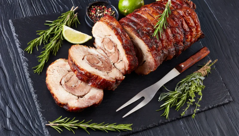 Rouelle de porc confite