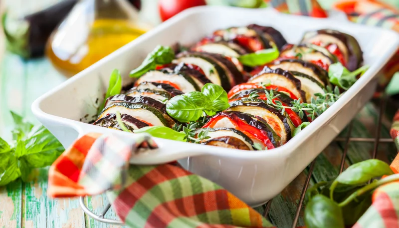 Tian courgette tomate