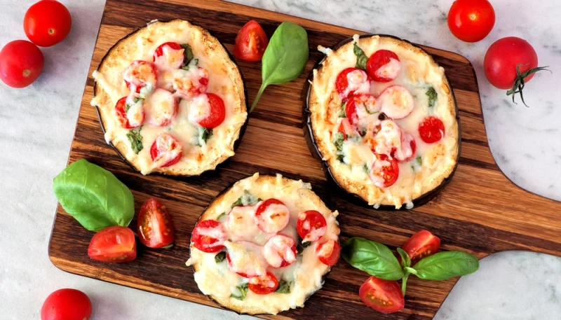Aubergine façon pizza