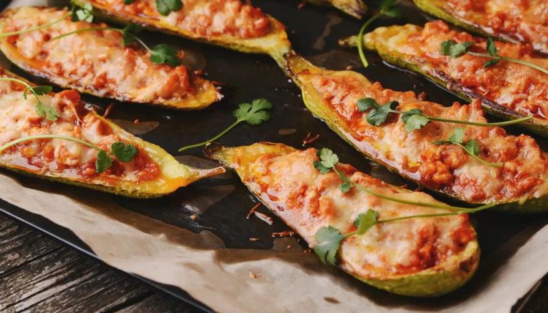 Aubergines farcies au four