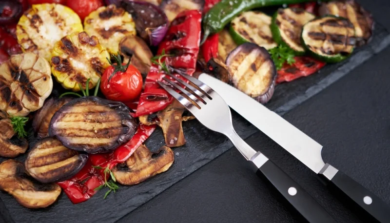 Courgette et aubergine à la plancha