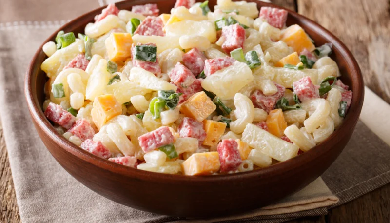 Salade de macaroni au jambon