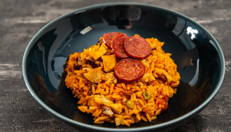 Paella au chorizo