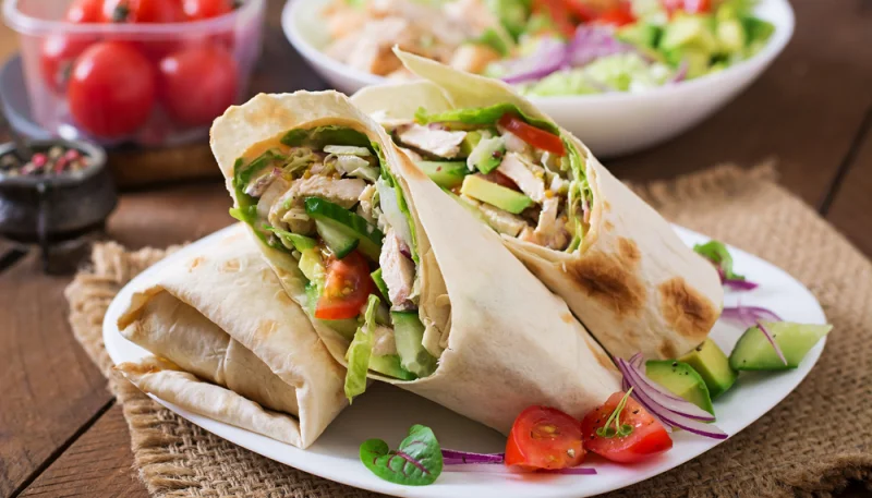 Wrap poulet avocat