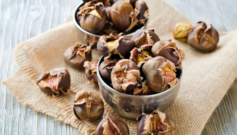 Marrons grillés au four