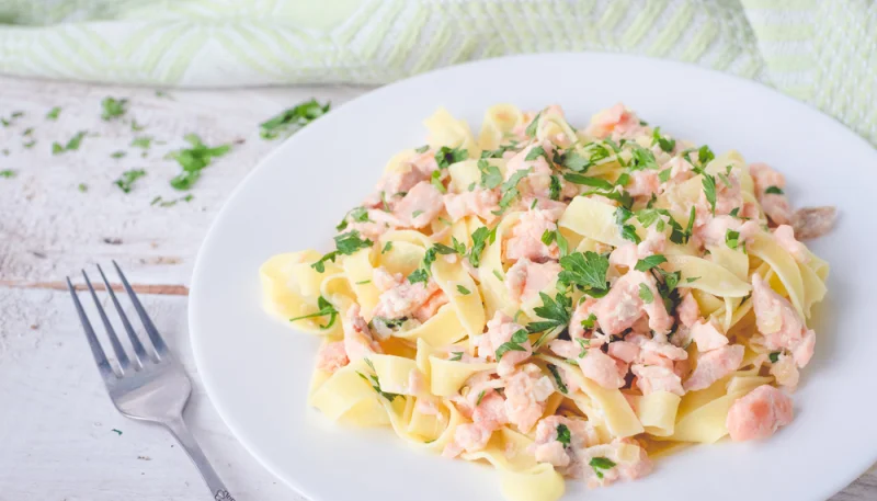 Pâtes au saumon