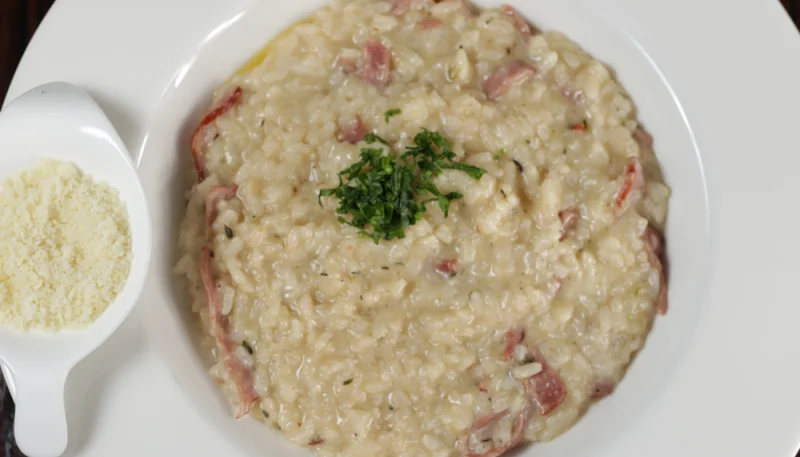 Risotto au jambon cru