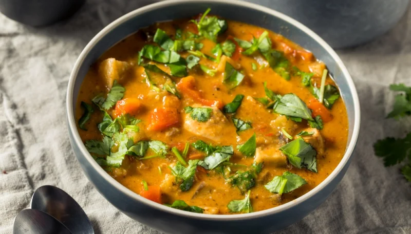 Curry aux patates douces et aux cacahuètes