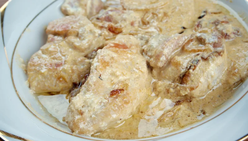 Escalopes de poulet au Roquefort