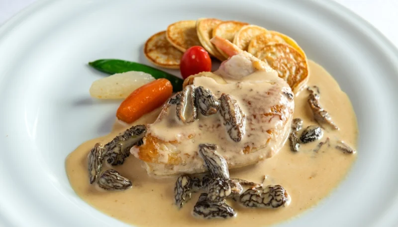 Poularde aux morilles