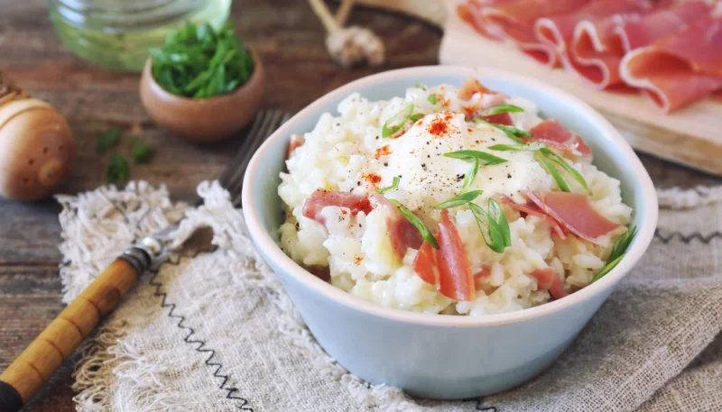 Risotto de coquillettes au jambon