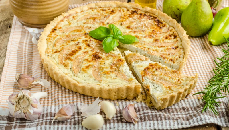 Quiche au Roquefort et à la poire