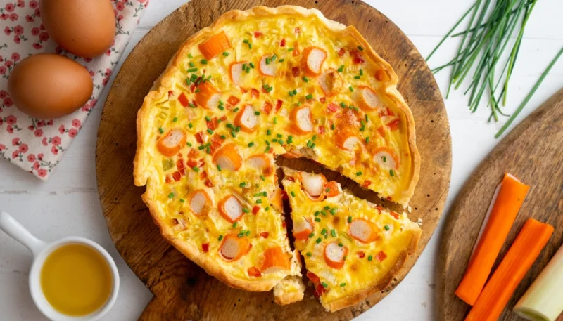 Quiche au surimi et à la tomate