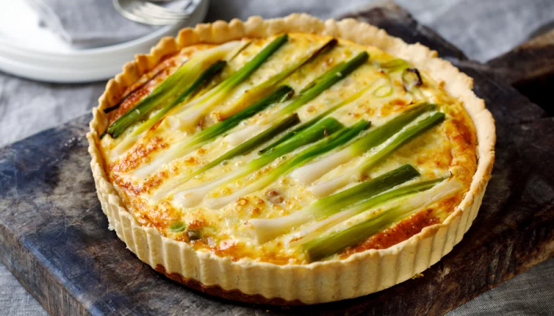 Quiche aux oignons nouveaux