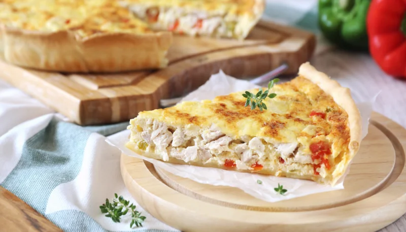 Quiche poulet poivrons