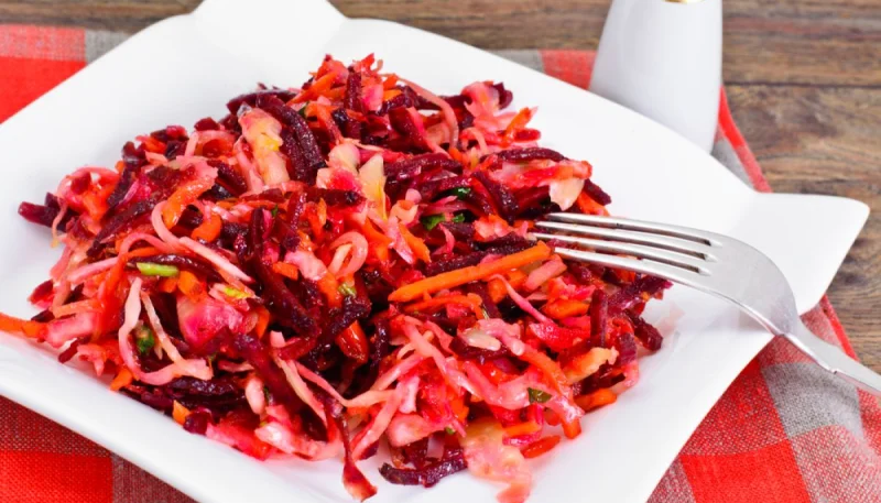 Salade de betteraves, oranges et carottes
