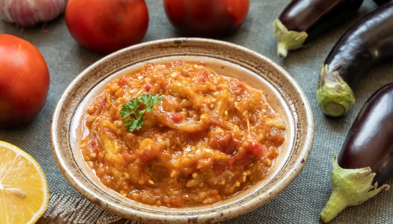 Salade zaalouk d'aubergine