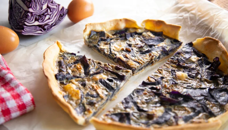 Tarte au chou rouge