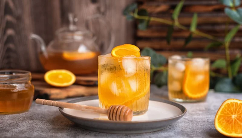 Thé glacé à l'orange