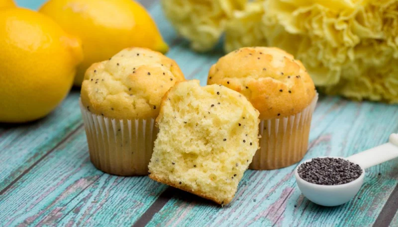 Muffins au citron et graines de pavot