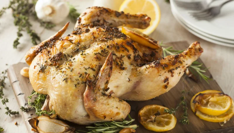 Poulet au citron et thym