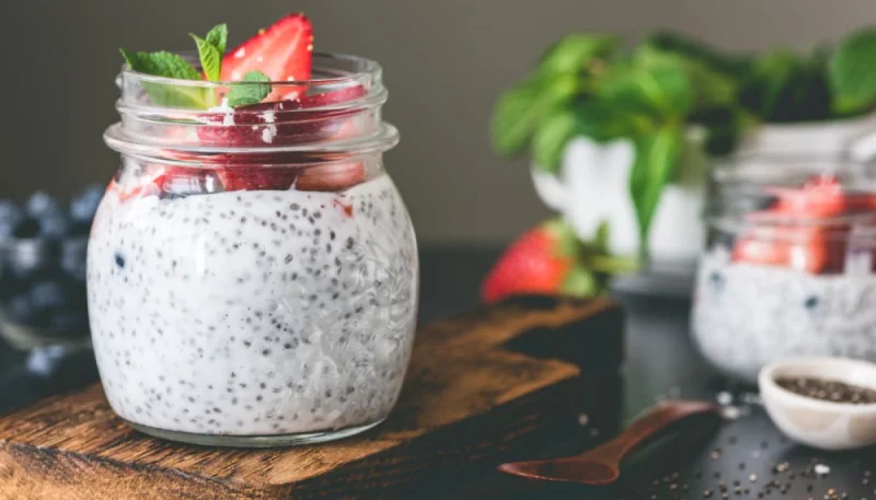 Chia pudding aux fraises